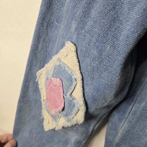 La Jabalcuza Artsy Handmade Denim Jacket Boho - Picture 4 of 7